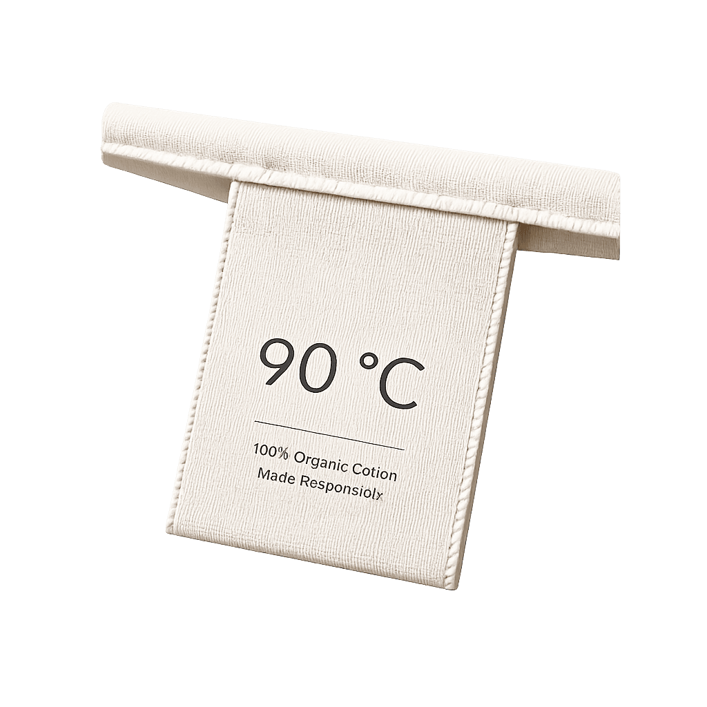 90 °C Pflegelabel